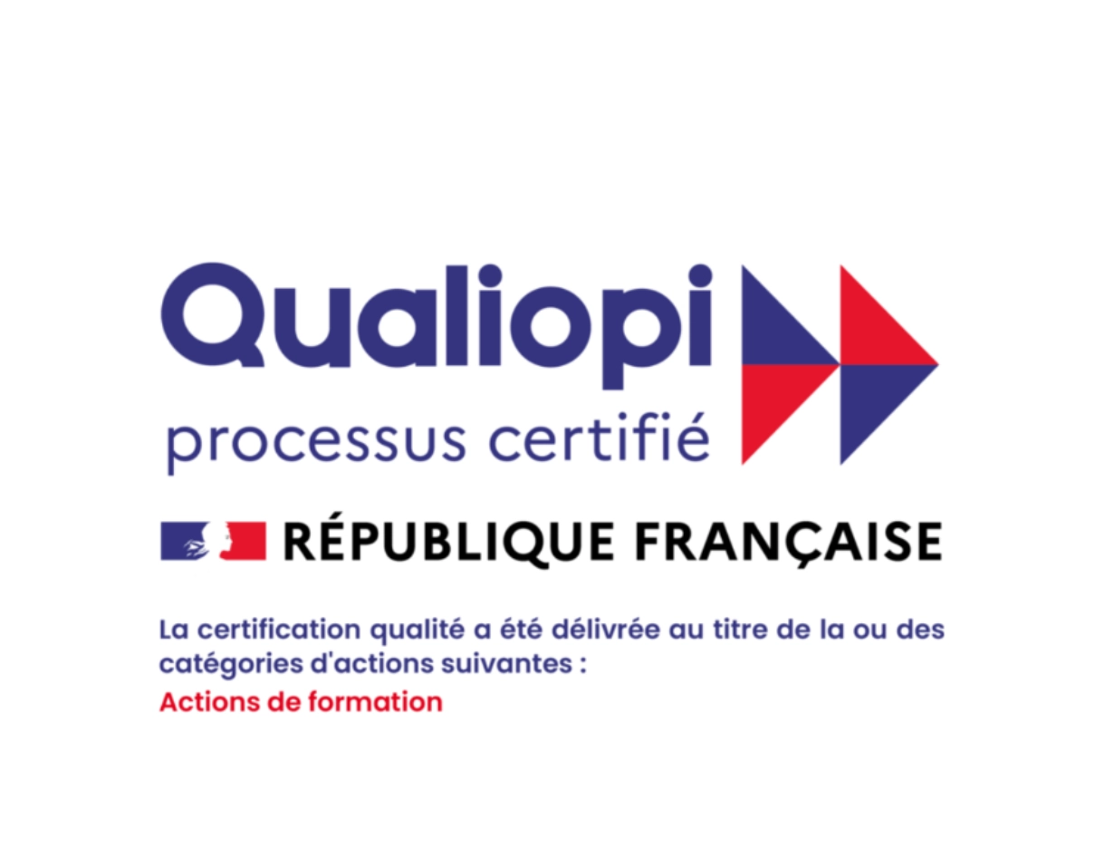 logo de certification qualiopi dans l'action formation